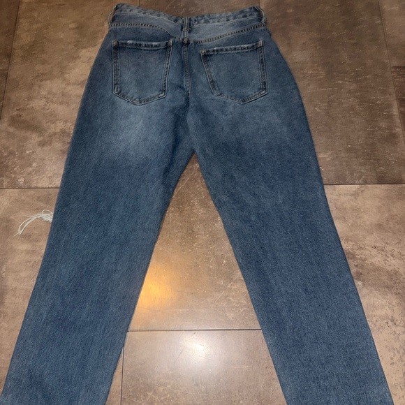 Forever 21 Blue Distressed Boyfriend Jeans - Picture 2 of 3